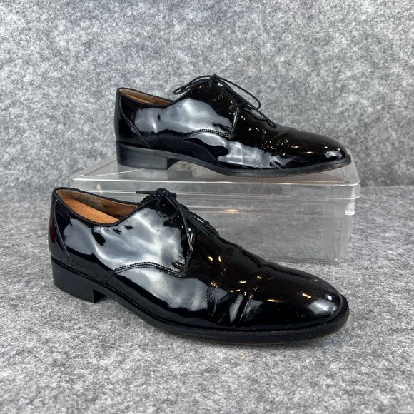 Stacy Adams Mens Size 10M Black Patent Leather Dress Tuxedo Oxford Gala Shoes main image 11